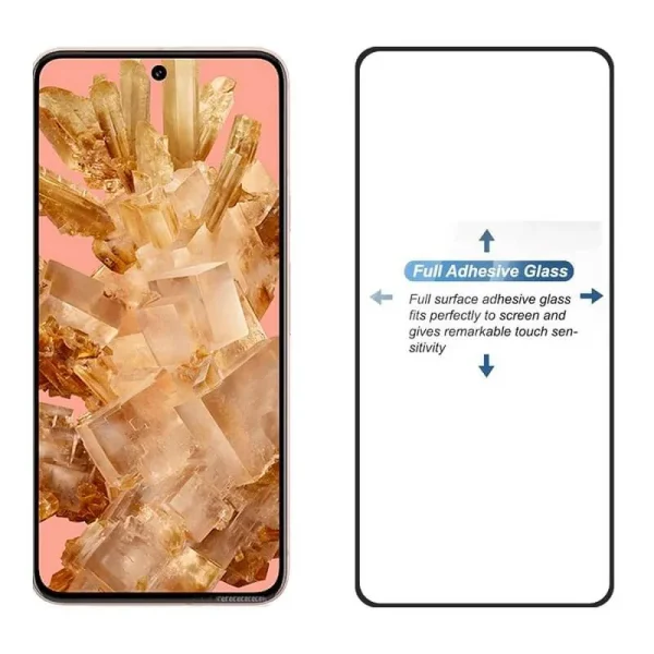 [2 Pack] For Google Pixel Full Coverage Tempered Glass Screen Protector Film Guard (Black)