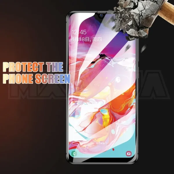 [2 Pack] Samsung Galaxy A Series Full Coverage Tempered Glass Screen Protector Film Guard (Black) - Image 3