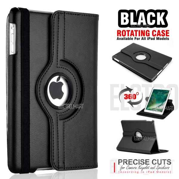 360 Degree Rotating Stand Flip Leather Case Cover for All Apple iPad Models - Image 2