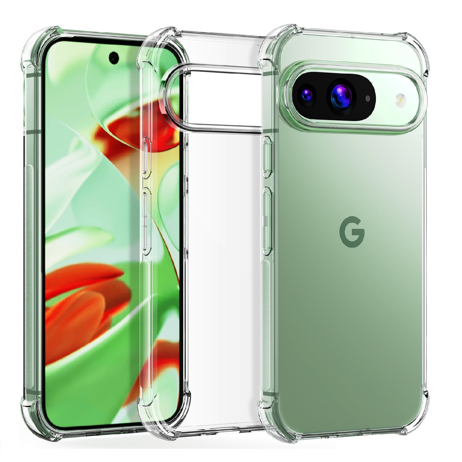 For Google Pixel Clear Case Shockproof Tough Gel Transparent Air Cushion Heavy Duty Phone Back Cover