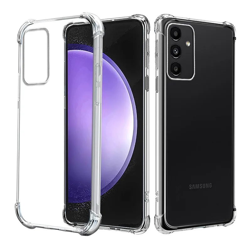 For Samsung Galaxy S Series Clear Case Shockproof Tough Gel Transparent Air Cushion Heavy Duty Phone Back Cover (Clear)