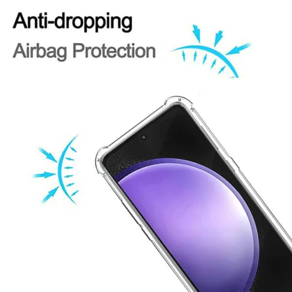For Samsung Galaxy S Series Clear Case Shockproof Tough Gel Transparent Air Cushion Heavy Duty Phone Back Cover (Clear) - Image 3