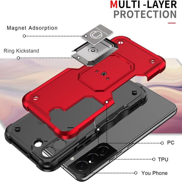 For Samsung Galaxy S23 S21 Ultra FE 5G Shockproof Ring Holder Stand Case Cover - Image 8