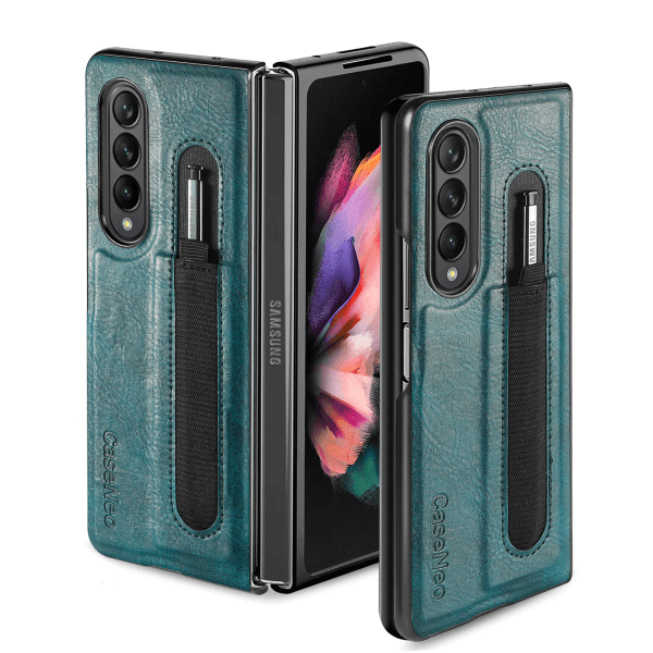 For Samsung Galaxy Z Fold 5 5G Phone Case with S Pen Holder, PU Leather Protective Case - Image 2