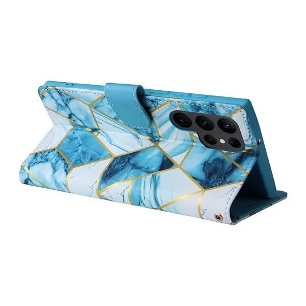 Marble Wallet Case For Samsung Galaxy S Series Card Holder Leather Flip Cover - Image 6