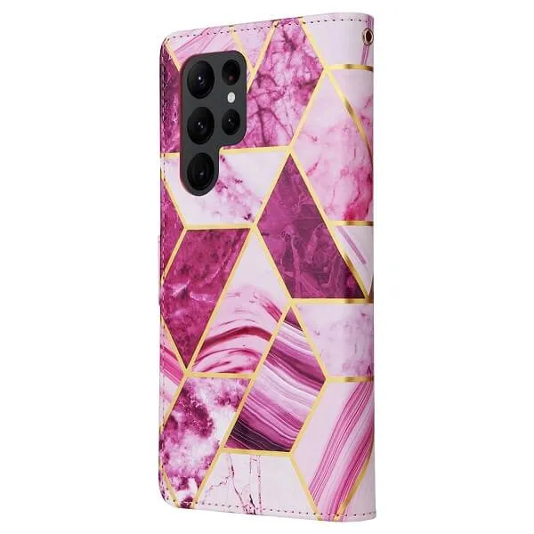 Marble Wallet Case For Samsung Galaxy S Series Card Holder Leather Flip Cover - Image 7