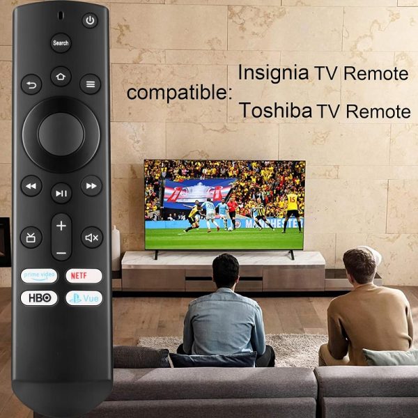 New Replaced Universal Remote Control For Toshiba TV Remote with Prime VideoNetflixHBOVue Shortcut Buttons – Black