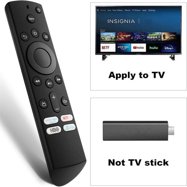 New Replaced Universal Remote Control For Toshiba TV Remote with Prime VideoNetflixHBOVue Shortcut Buttons – Black