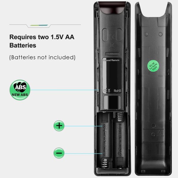 New Universal Replacement Remote Control For All Samsung TV with Shortcut Buttons For Netflix, Prime Video, hulu – Black