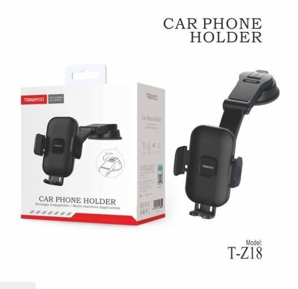 TRANYOO (T-Z18) Windshield /Dashboard Strong Suction Cup Telescopic Arm Design Hands Free Car Phone Mount Holder - Image 5