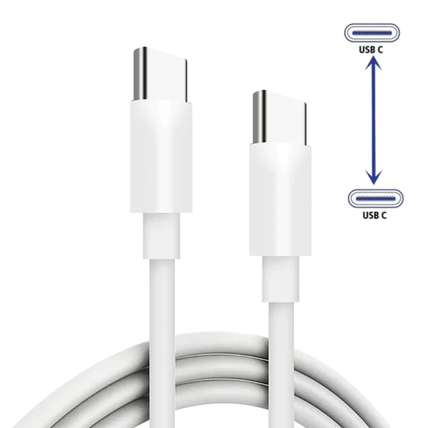 1M 100W USB C Charger Cable Cord For Apple Samsung Google Laptop Mackbook Laptop & iPad Pro (White) - Image 4