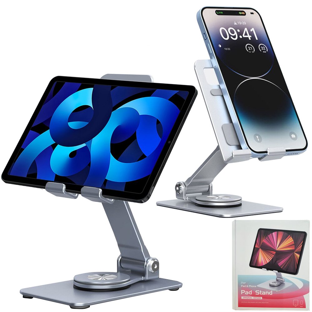 360° Rotate Metal Desk Mobile Phone Adjustable Desktop Tablet Holder Stand For iPhone iPadTab Samsung Galaxy Google Nokia Lenovo Oppo