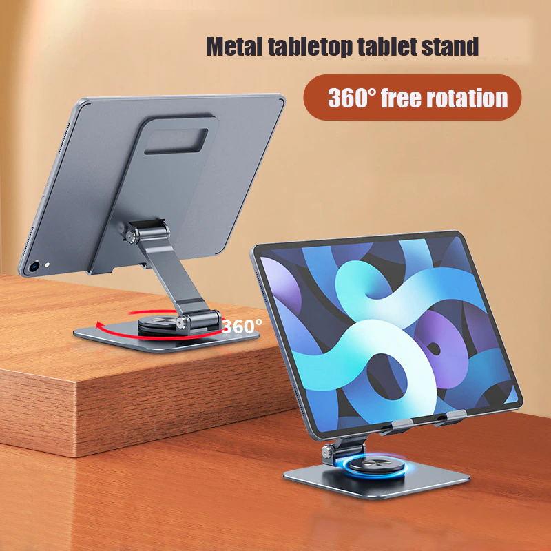360° Rotate Metal Desk Mobile Phone Adjustable Desktop Tablet Holder Stand For iPhone iPadTab Samsung Galaxy Google Nokia Lenovo Oppo