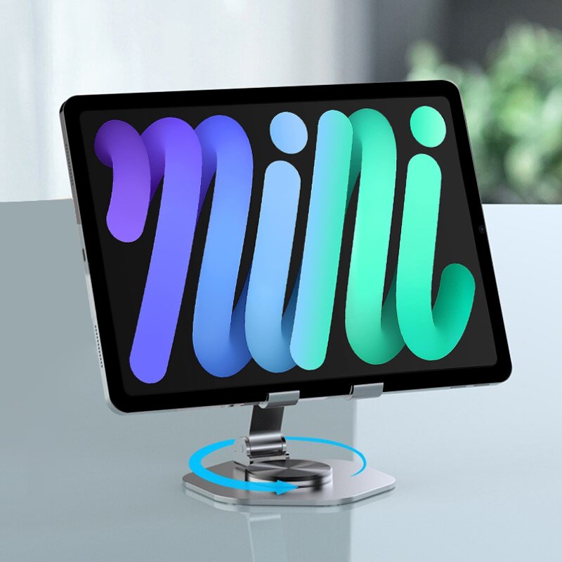 360° Rotate Metal Desk Mobile Phone Adjustable Desktop Tablet Holder Stand For iPhone iPadTab Samsung Galaxy Google Nokia Lenovo Oppo