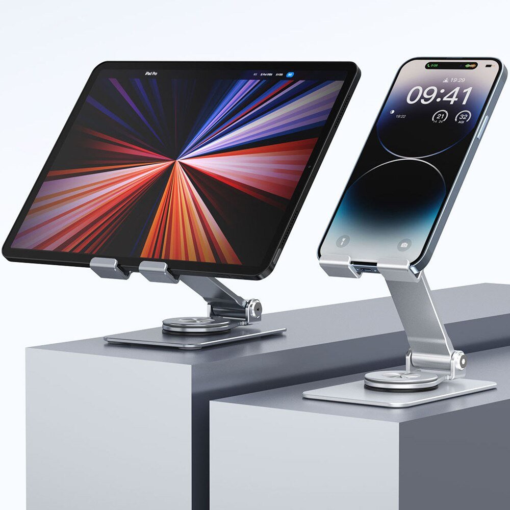 360° Rotate Metal Desk Mobile Phone Adjustable Desktop Tablet Holder Stand For iPhone iPadTab Samsung Galaxy Google Nokia Lenovo Oppo