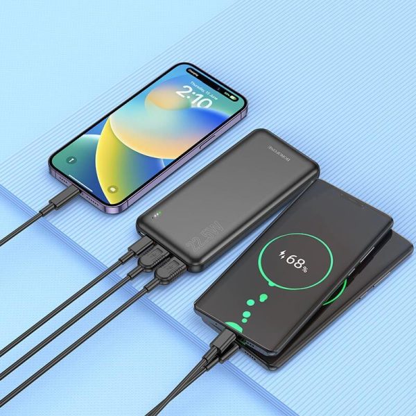 BOROFONE (BJ38) 10000mAh PD 20W Fast Charging 4 Ports (2 USB + 1 Type +1 Micro USB) Portable Power Bank - Image 3