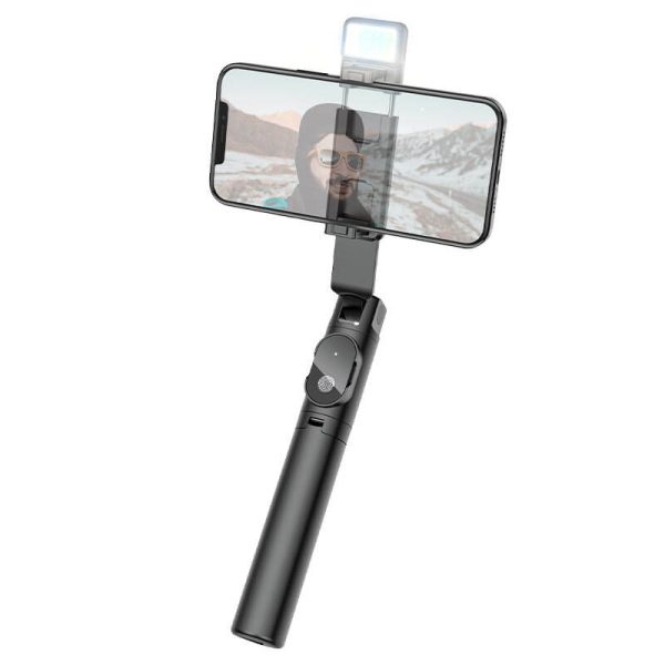 BOROFONE BY8 Wireless Remote Control Selfie Stick Tripod With Light Desktop Stand Portable Stretchable Mobile Phone Holder For All iPhone & Android - Image 6