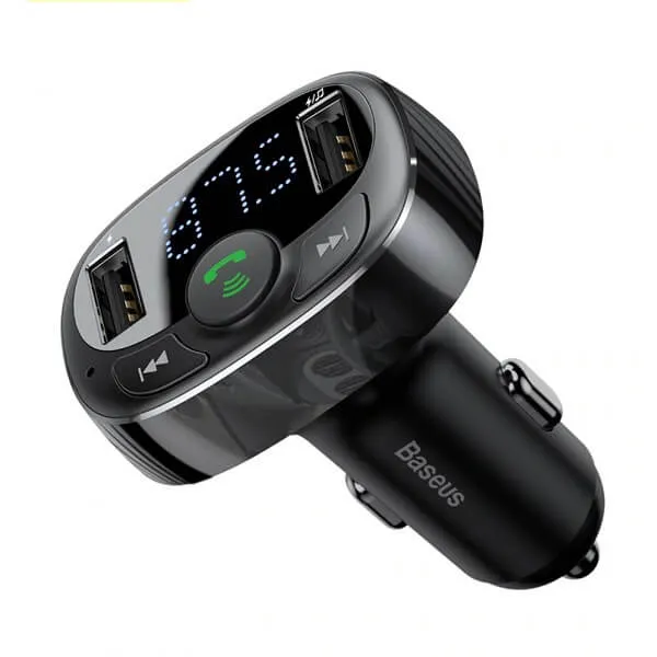Baseus Handsfree Wireless Bluetooth FM Transmitter MP3 Music Player Dual USB Ports Car Charger Rated 5.00 out of 5 based on 3customer ratings