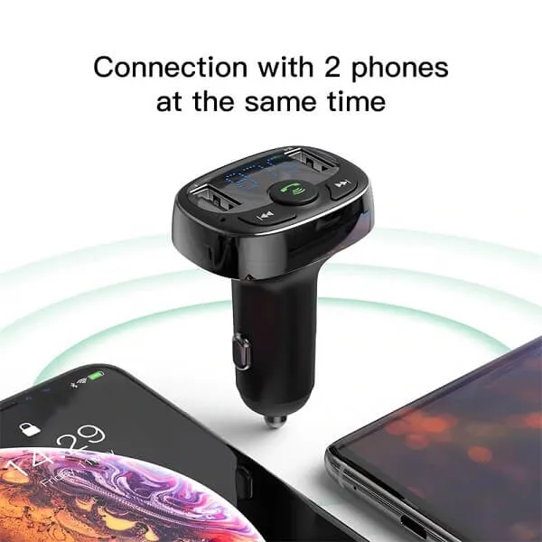 Baseus Handsfree Wireless Bluetooth FM Transmitter MP3 Music Player Dual USB Ports Car Charger Rated 5.00 out of 5 based on 3customer ratings - Image 2