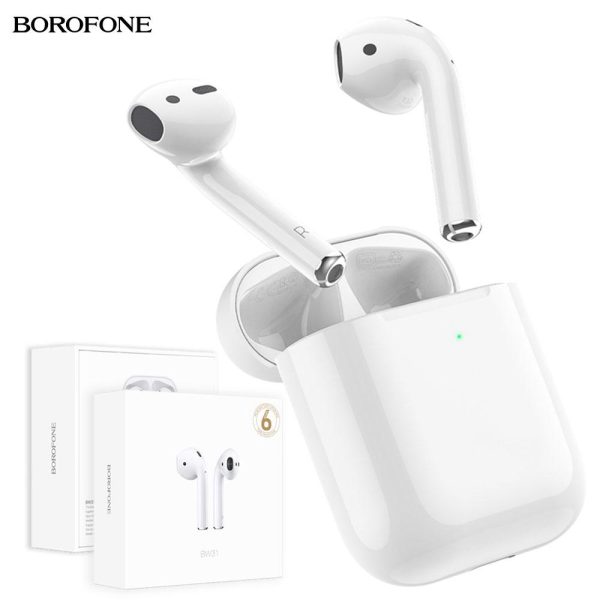 Borofone BW31 TWS True Wireless Stereo Bluetooth Earphone Earbud Touch Control Headphone Sports Earbuds Waterproof Headset Mic (White) - Image 4