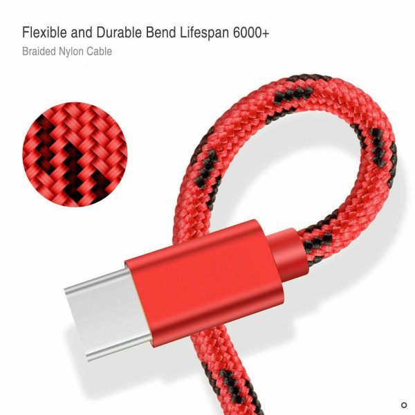 Braided 1M USB Type C Fast Charging Data Data Sync Charger Cable Cord - Image 7