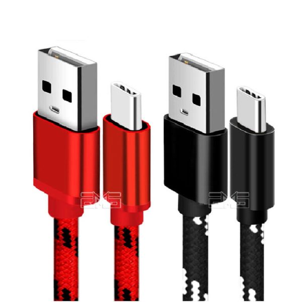 Braided 1M USB Type C Fast Charging Data Data Sync Charger Cable Cord
