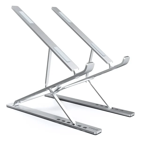 For Adjustable Aluminium Laptop Stand Computer Desk Stand Foldable Notebook Tab Universal (Silver) - Image 5
