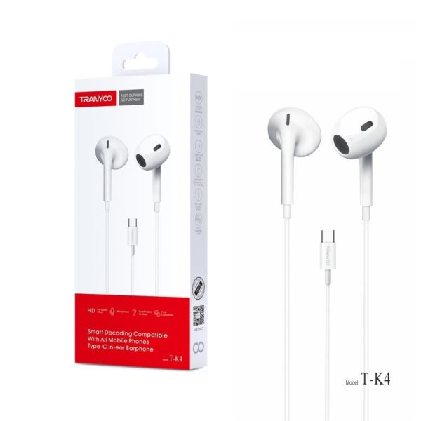 Tranyoo K4 Smart Decoding Compatible With All Model Type c Earphone