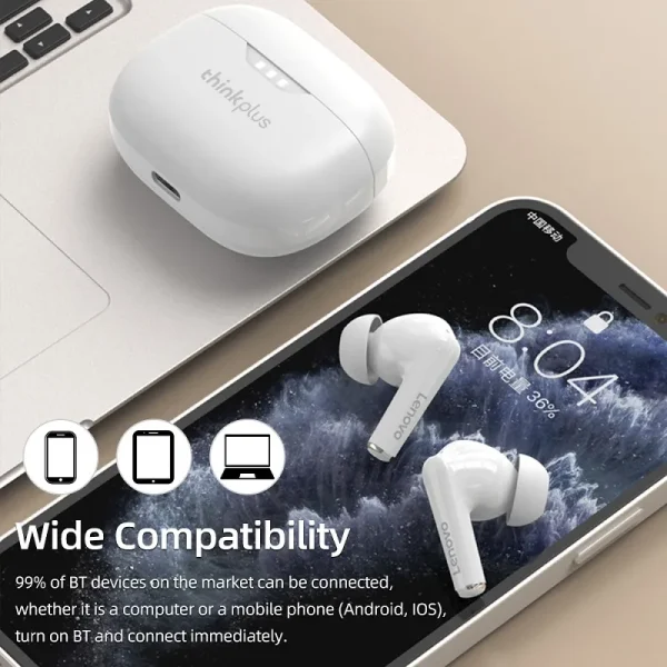 Lenovo Thinkplus LP3 Pro TWS Bluetooth 5.2 Earphones HIFI Sound Noise Cancellation Mic Sports Earphone Wireless Headphone - Image 4