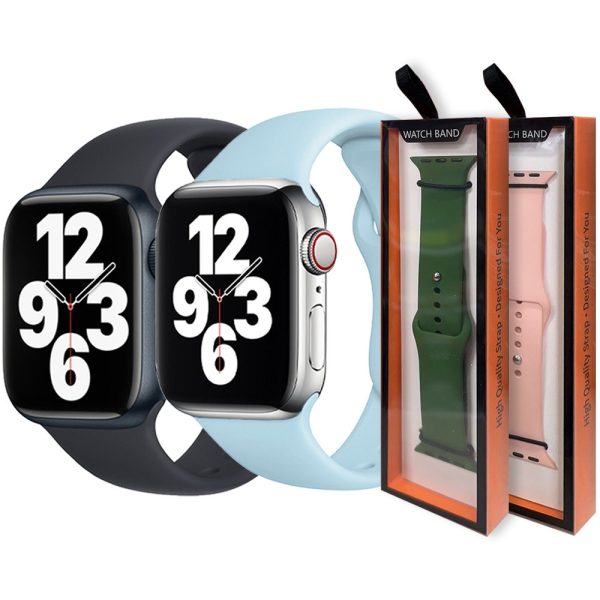 Silicon Wristband For Apple Watch Series SE 8 7 6 5 4 3 2 1 Ultra 38/40/41/42/44/45/49mm
