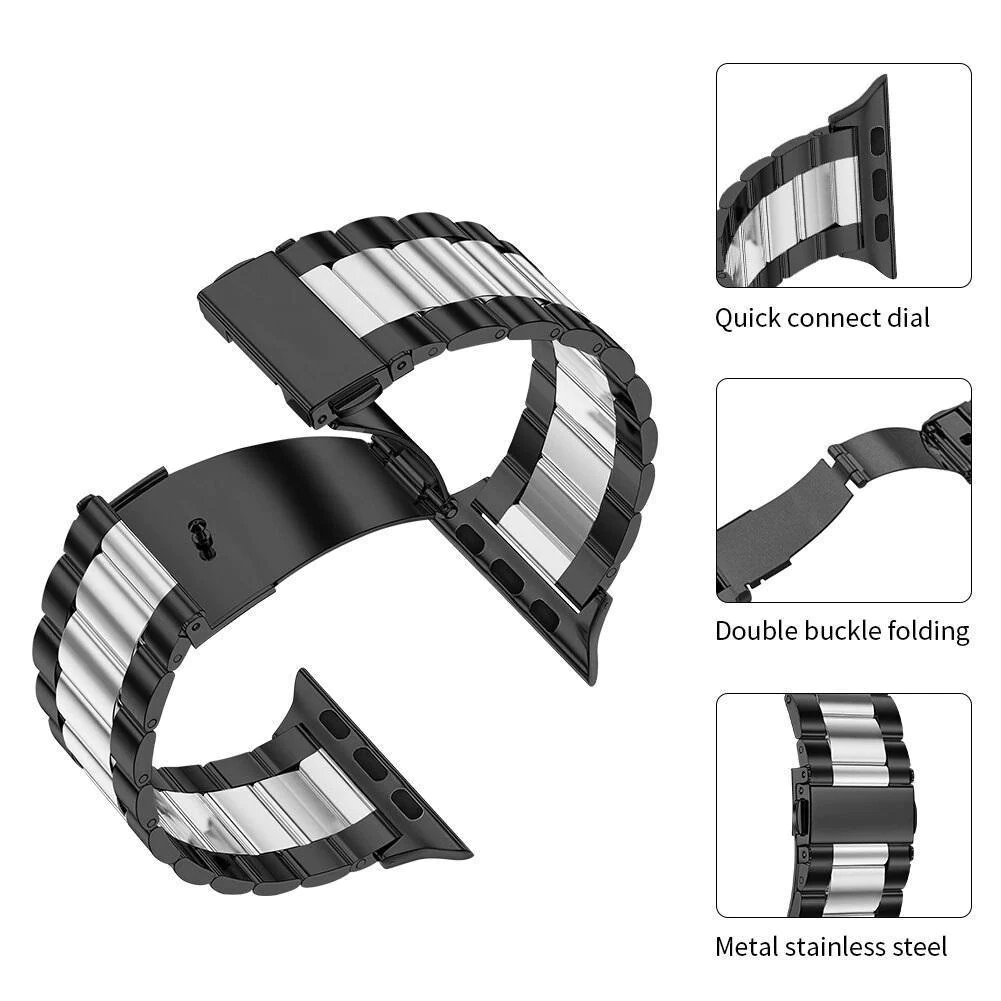 Stainless Steel Watch Band Strap for Apple Watch SE 7 6 5 4 3 2 1 Ultra 38/40/41/42/44/45/49 mm - Image 9