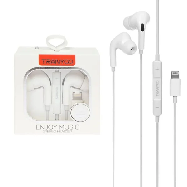 TRANYOO (T-R17) Lightning Earphones Apple Earbuds Lightning Connector(Built-in Microphone & Volume Control) Compatible with iPhone All Model