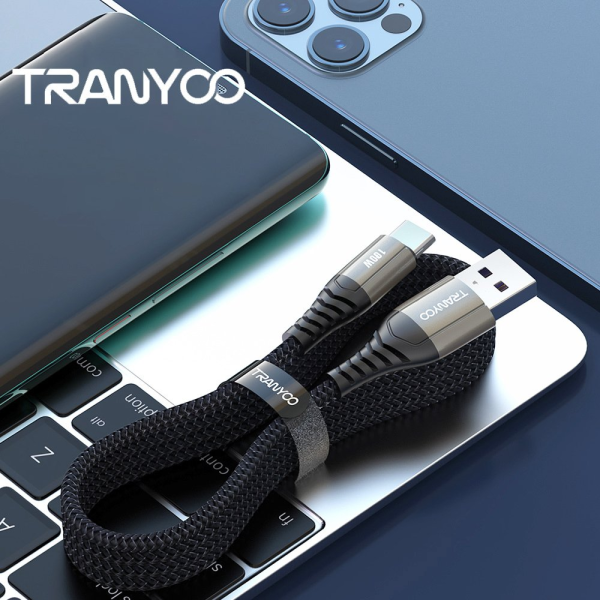 TRANYOO (T-S16C PRO) 2M 6A 100W USB Type C Cable Fast Charging Charger Data Sync Cable Cord - Image 4