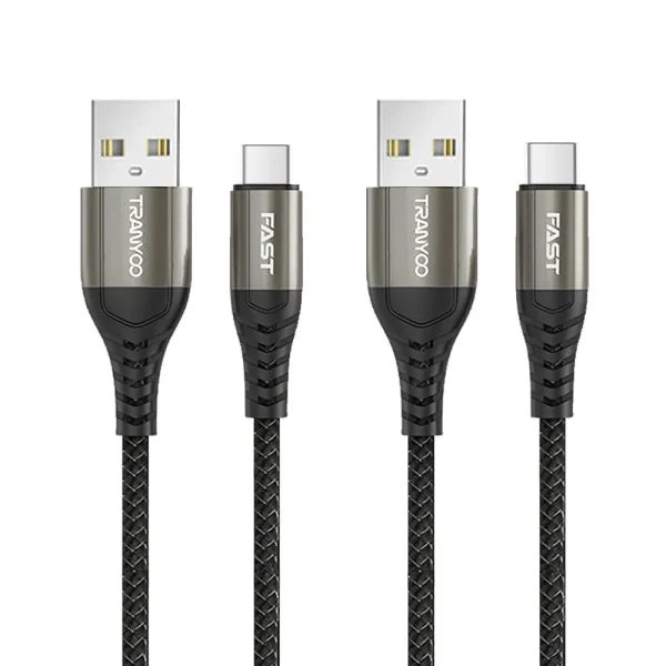TRANYOO (T-S16C PRO) 2M 6A 100W USB Type C Cable Fast Charging Charger Data Sync Cable Cord - Image 2