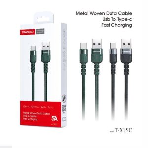 TRANYOO (TX-15C) 1M 5A USB Type C Cable Fast Charging Charger Data Sync Cable Cord