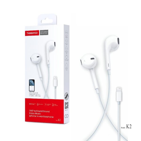 Tranyoo K2 iPhone In-ear Earphone Lightning Plug
