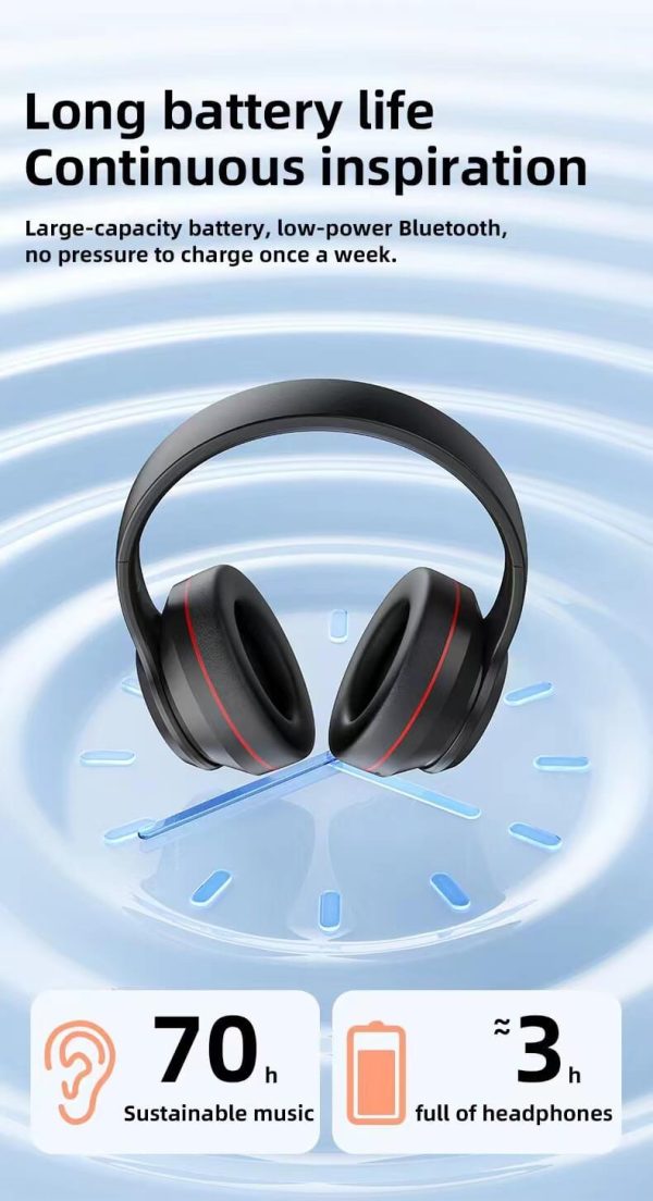 Tranyoo T-H6 Wireless Bluetooth Headset Headphones With Mic Noise Cancellation Ear Stereo Built-in Microphone Volume Control Sweat Resistant Headphone - Image 3