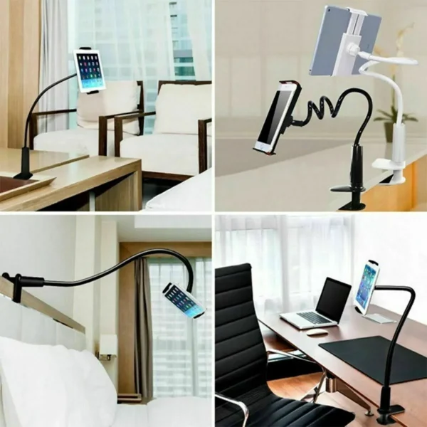 Universal Phone Holder Arm 360 Flexible Mount Stand For Apple Samsung Google Pixel LG Huawei Tablet iPad