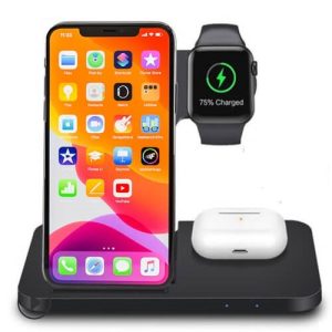 15W Qi 3in1 Fast Charging Wireless Charging Stand Dock Station For Apple iPhone 14 13 Pro Max 13 Mini Air Pods iPhone 11 12 Pro Max XR XS Max Apple Watch