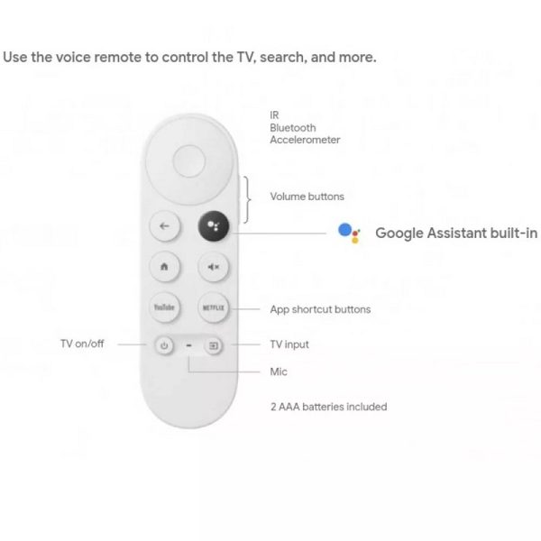 New Replacement G9N9N For Chromecast 4K With Google TV Voice Bluetooth Remote - Image 2