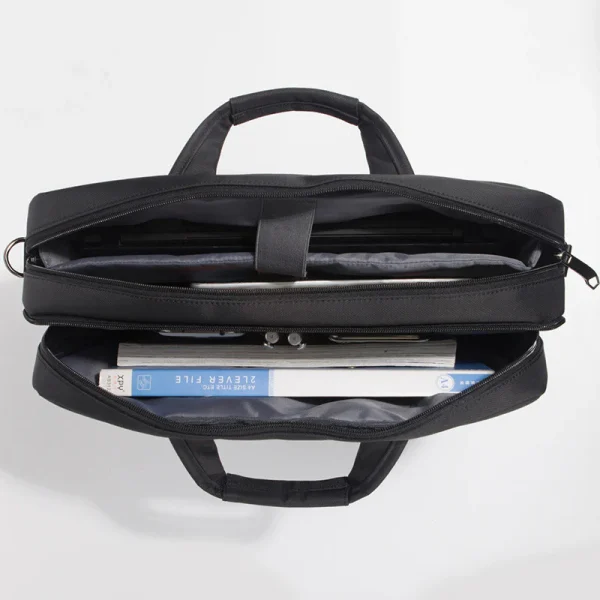 Fashion Nylon Waterproof Black Handbag 15.6-inch Business Briefcase Laptop Computer Bag - Image 2
