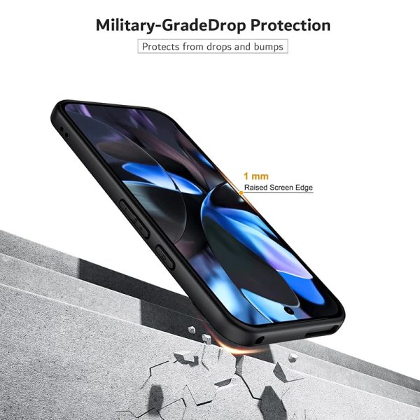 For Google Pixel Shockproof Skin Touch Feeling Frosted Slim TPU Shell Cover Luxury Matte Case - Black