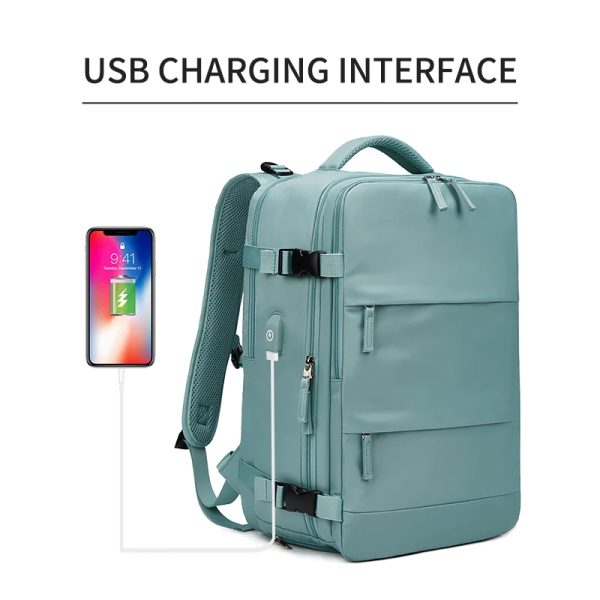 Large Travel Backpack for Men -Women – Waterproof Outdoor Sports Rucksack with USB Charging Port - Image 2