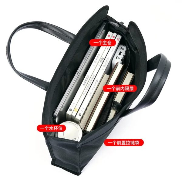 New Men’s Oxford Casual Briefcase Multi-layer A4 Office Zipper Bag Large Capacity Business Handbag - Image 6