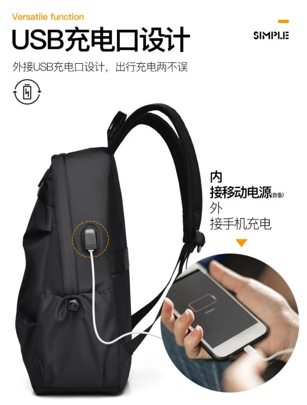 Waterproof Business Backpack Men USB School Backpacks 15.6 Inch Laptop Backpack Large Capacity for Men Back Pack Bags - Image 3