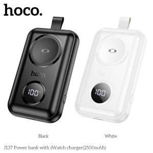 For HOCO J137 2500mAh Mini Pocket Power bank for Apple Smart Watch Charger