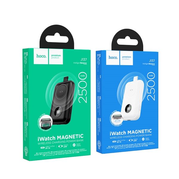 For HOCO J137 2500mAh Mini Pocket Power bank for Apple Smart Watch Charger - Image 2
