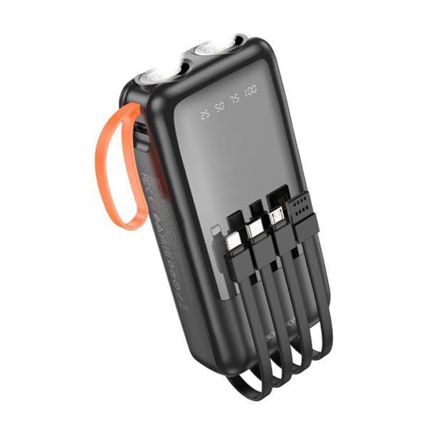 Borofone BJ60A 20000mAh Flashlight Power Bank With 4 Cables IP/Type-C Multiple Outputs Power Supply - Image 2