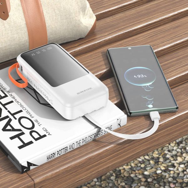 Borofone BJ60A 20000mAh Flashlight Power Bank With 4 Cables IP/Type-C Multiple Outputs Power Supply - Image 8