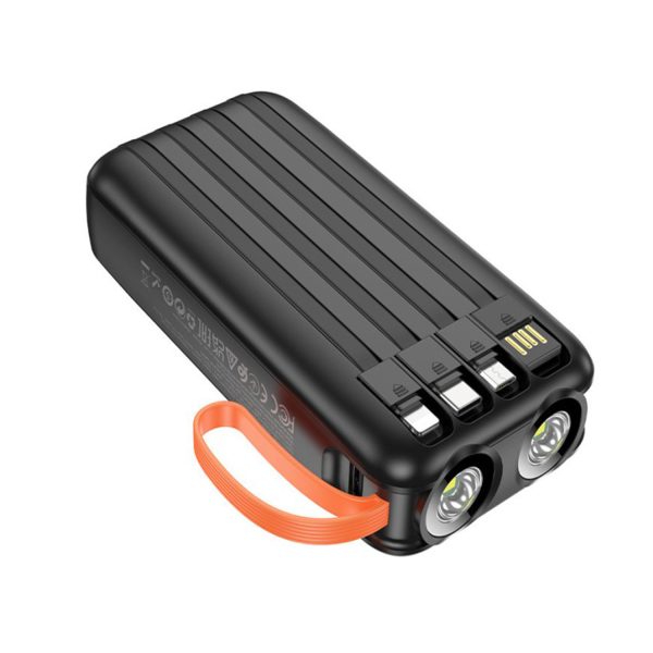 Borofone BJ60A 20000mAh Flashlight Power Bank With 4 Cables IP/Type-C Multiple Outputs Power Supply - Image 9